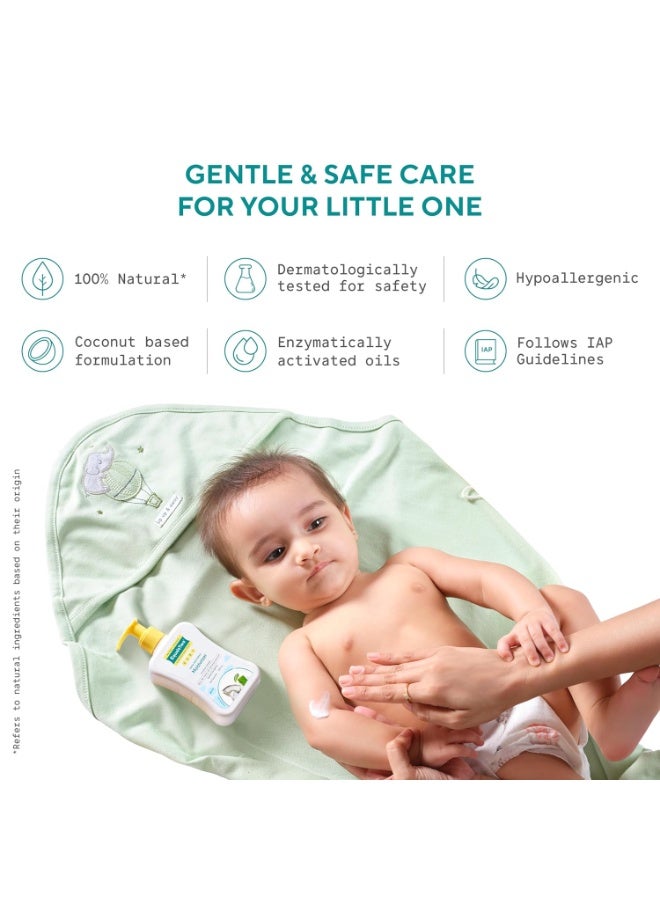 EQUALSTWO by Zydus Baby Moisturizer, 200ml, 100% Natural Coconut based Daily Baby Skin Care Body Lotion for Nourishing Skin, All Skin Types, PH 5.5, Dermatalogically Tested, No Parabens No Sulphates, (Pack 1) - Image 3