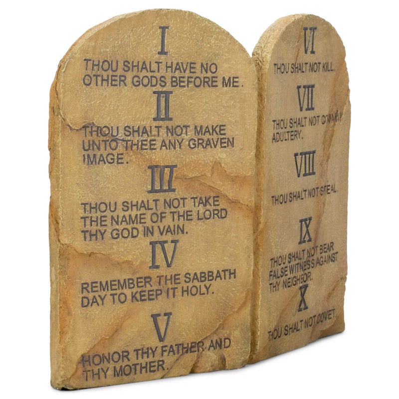 Dicksons Ten Commandments Resin Stone 11 x 9 Wall or Tabletop Plaque - Image 3