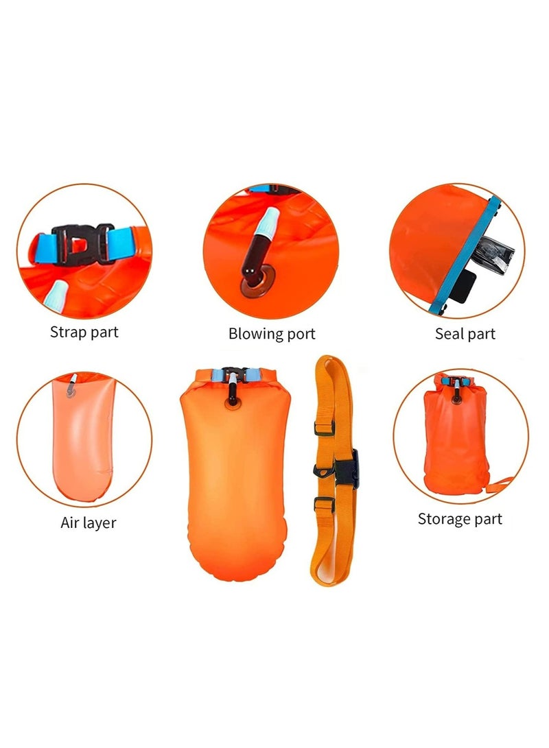 CMGTYYD CMGTYYD Swim Buoy, Waterproof Inflatable Dry Bag Swim Safety Float for Water Sports, Open Water Swimmers, Triathletes, Kayakers and Snorkelers - Image 3