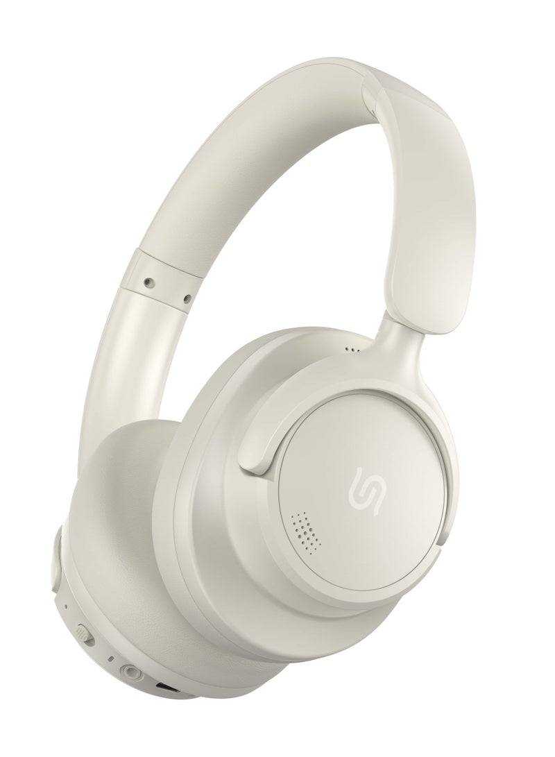 porodo Zen Hybrid Headphone with Noise Cancelling Technology & Type-C Charging Port / Low-Latency / Bluetooth V5.3 / Comfort Cushions - Beige  - Image 1