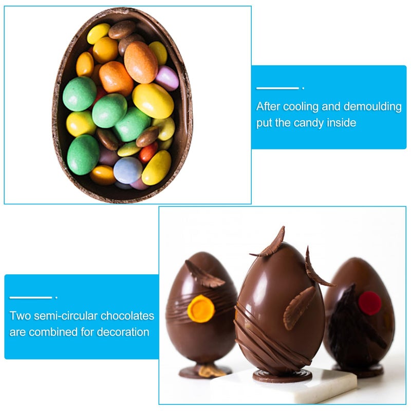 Reusable Plastic Dinosaur Egg Chocolate Mold For Easter Cake Baking - Image 4