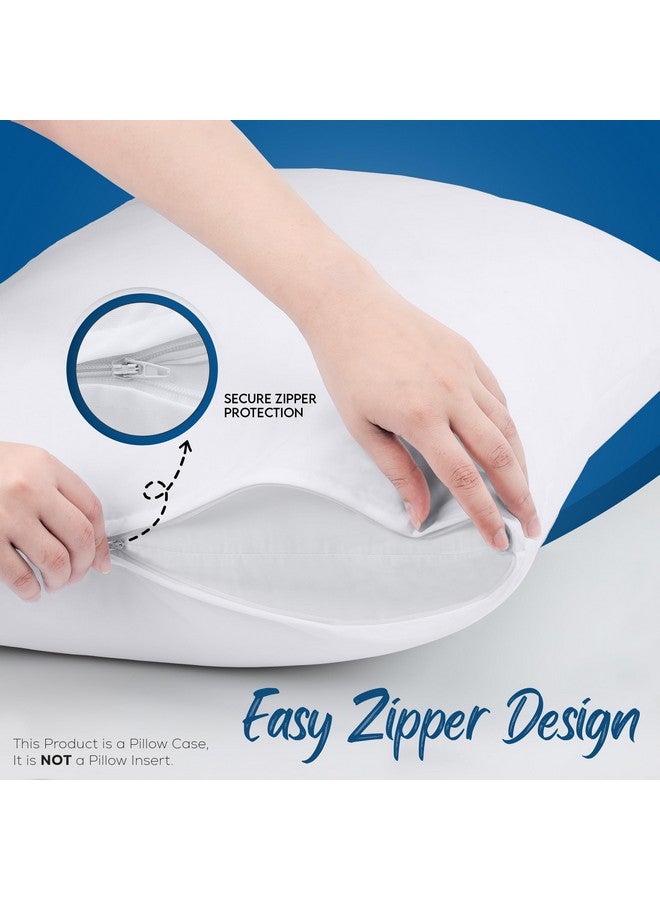 Utopia Bedding 4 Pack Waterproof Pillow Protectors with Zipper Standard Size (White), Bed Bug and Dust Mite Proof Pillow case Covers, Moisture Wicking Pillow Encasements 20 x 26 Inches - Image 4