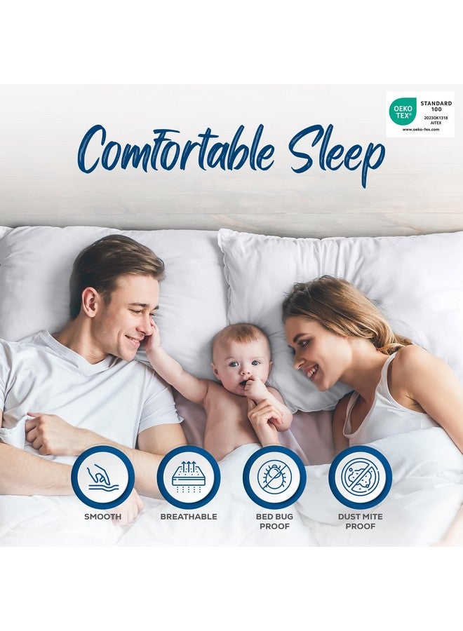 Utopia Bedding 4 Pack Waterproof Pillow Protectors with Zipper Standard Size (White), Bed Bug and Dust Mite Proof Pillow case Covers, Moisture Wicking Pillow Encasements 20 x 26 Inches - Image 5