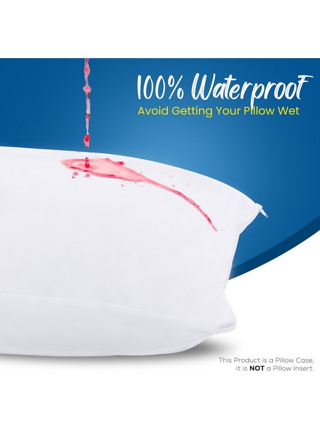 Utopia Bedding 4 Pack Waterproof Pillow Protectors with Zipper Standard Size (White), Bed Bug and Dust Mite Proof Pillow case Covers, Moisture Wicking Pillow Encasements 20 x 26 Inches - Image 3
