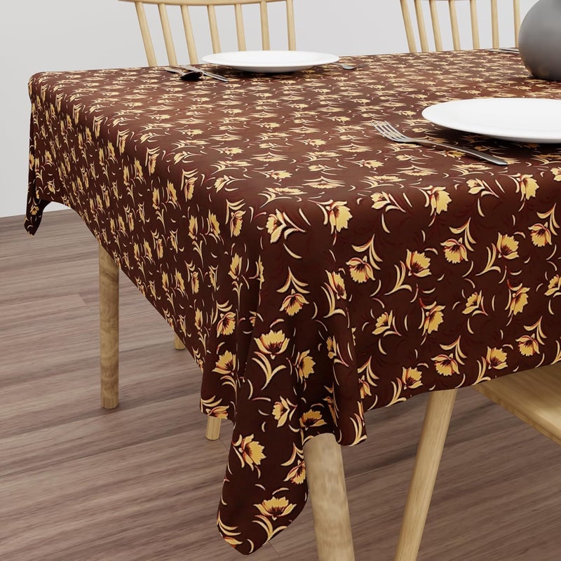 Wings Star Dining Table Cover for 6 Seater, 60 x 90 inch Size, Waterproof and Dustproof Table Sheet,Dining Table 6 Seater Waterproof Cover, Brown - Image 2