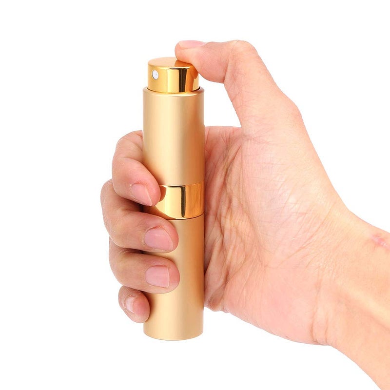 klarako Perfume Bottle, Portable Perfume Atomizer, Portable Perfume Bottle Refillable Cosmetic Containers 4 Colors, Convenient And Fashionable For Refillable Containers Design(Gold) - Image 5