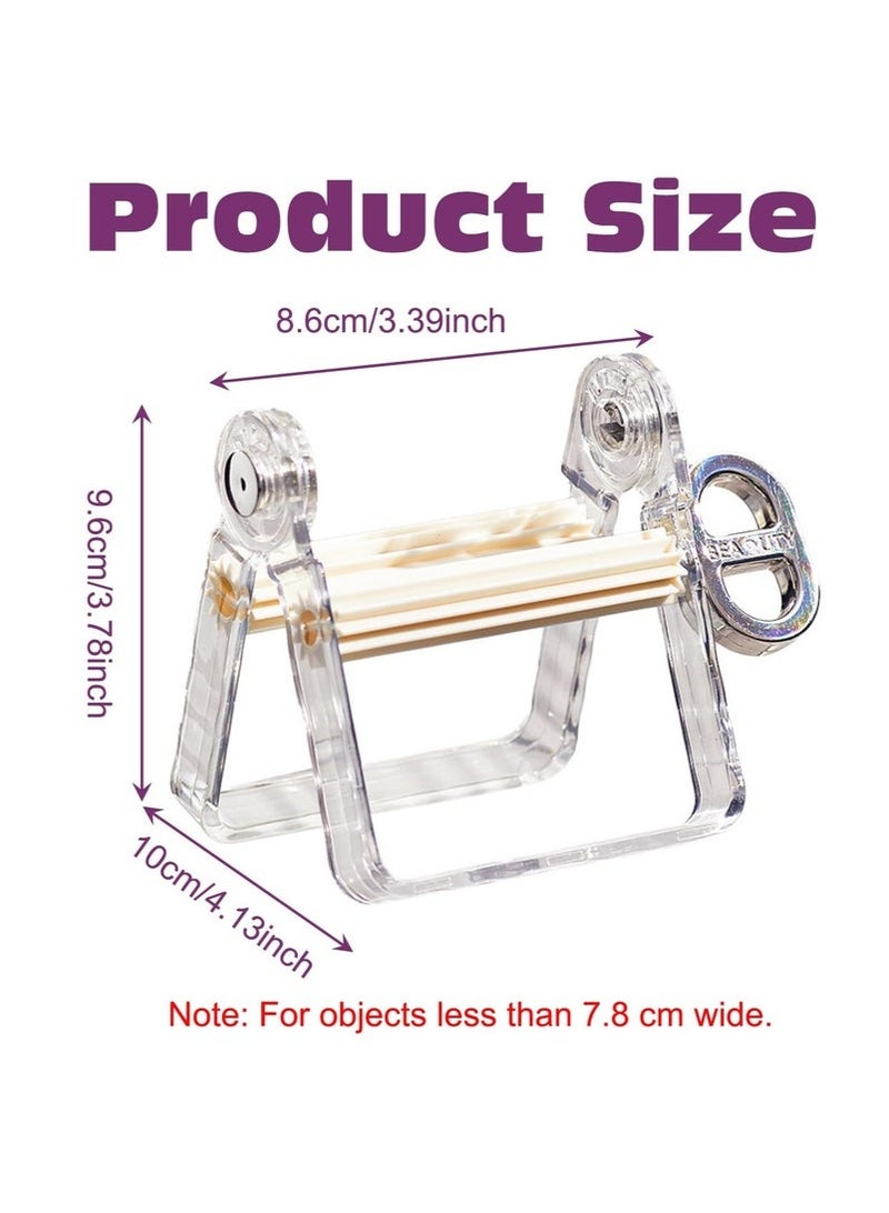 GlamKit 2 Pc Toothpaste Squeezer, Tube Squeezer, Toothpaste Squeezer , Manual Rotation Tube Wringer, Transparent Toothpaste Tube Squeezer for Toothpaste Paint Tube Hair Color Dye Hand Cream for Artist - Image 2