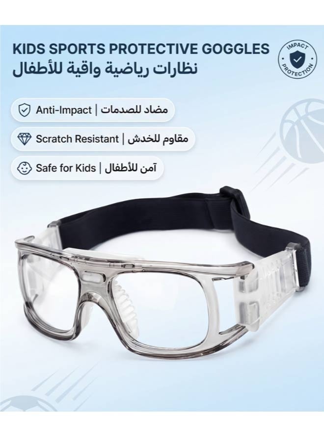 نظارات رياضية واقية مضادة للصدمات، عدسات مقاومة للخدش، مناسبة لكرة السلة وكرة القدم، مثالية للأطفال النشطين - Image 1
