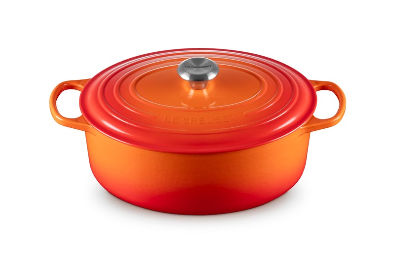 Le Creuset Le Creuset Enameled Cast Iron Signature Oval Dutch Oven 675 qt Flame