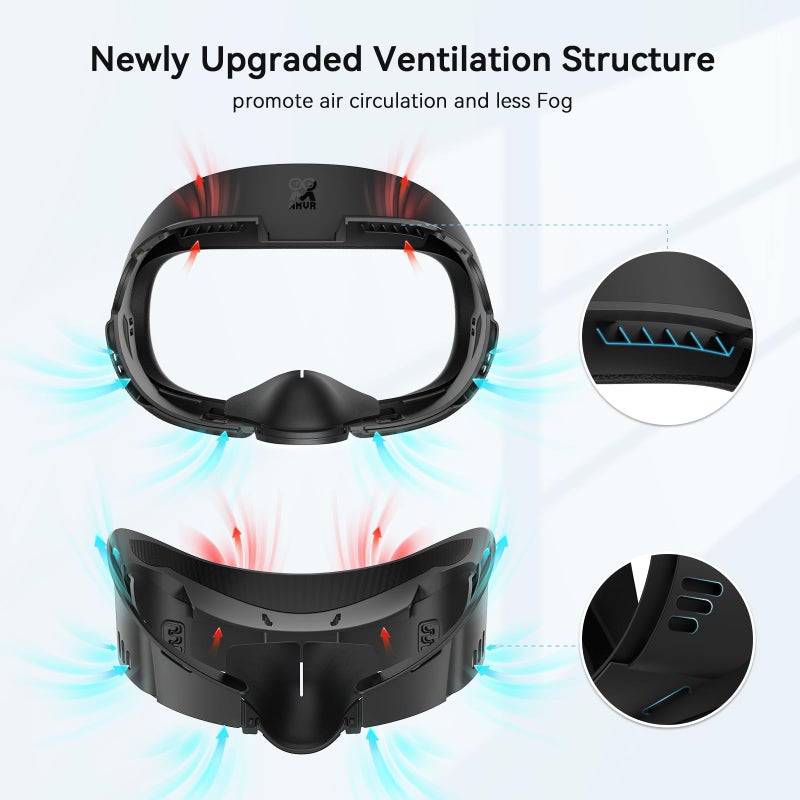 AMVR FC1 Face Cover Pad Facial Interface Compatible with Meta/Oculus Quest 3 Accessories, NOT Compatible with Meta Quest 3S - Image 4