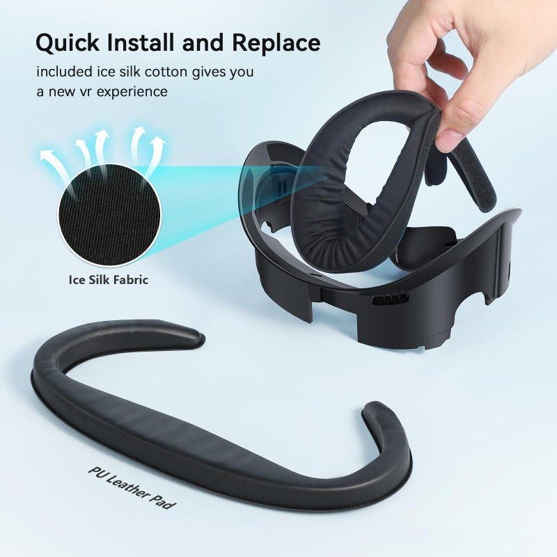 AMVR FC1 Face Cover Pad Facial Interface Compatible with Meta/Oculus Quest 3 Accessories, NOT Compatible with Meta Quest 3S - Image 5