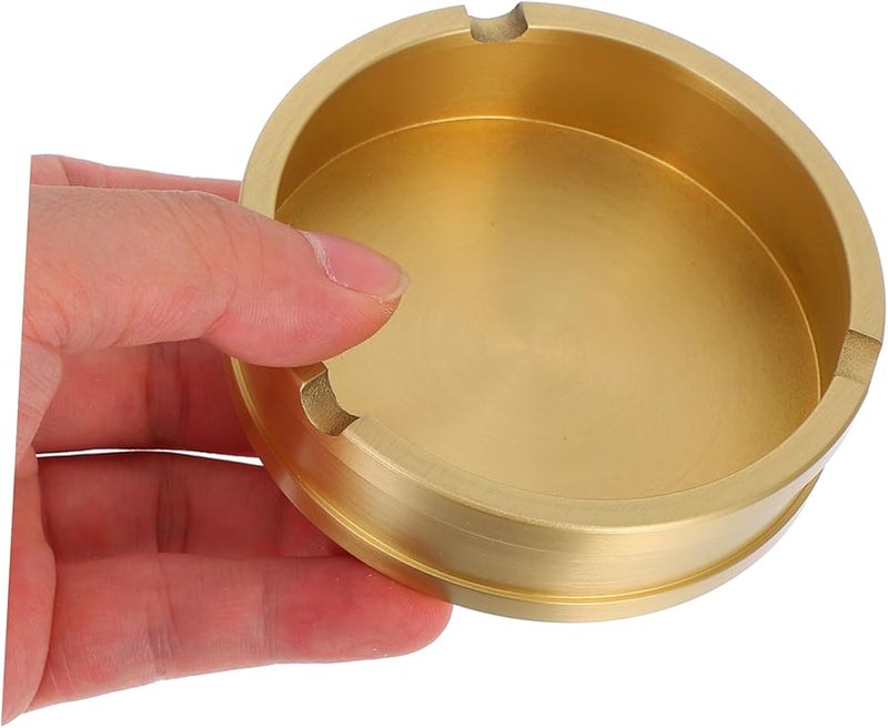 Brass Ashtray Vintage Gold Finish Decorative Ash Container for Indoor Outdoor Use - Image 4