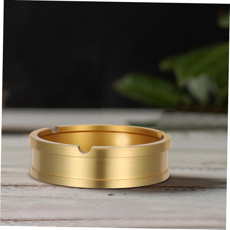 Brass Ashtray Vintage Gold Finish Decorative Ash Container for Indoor Outdoor Use - Image 5