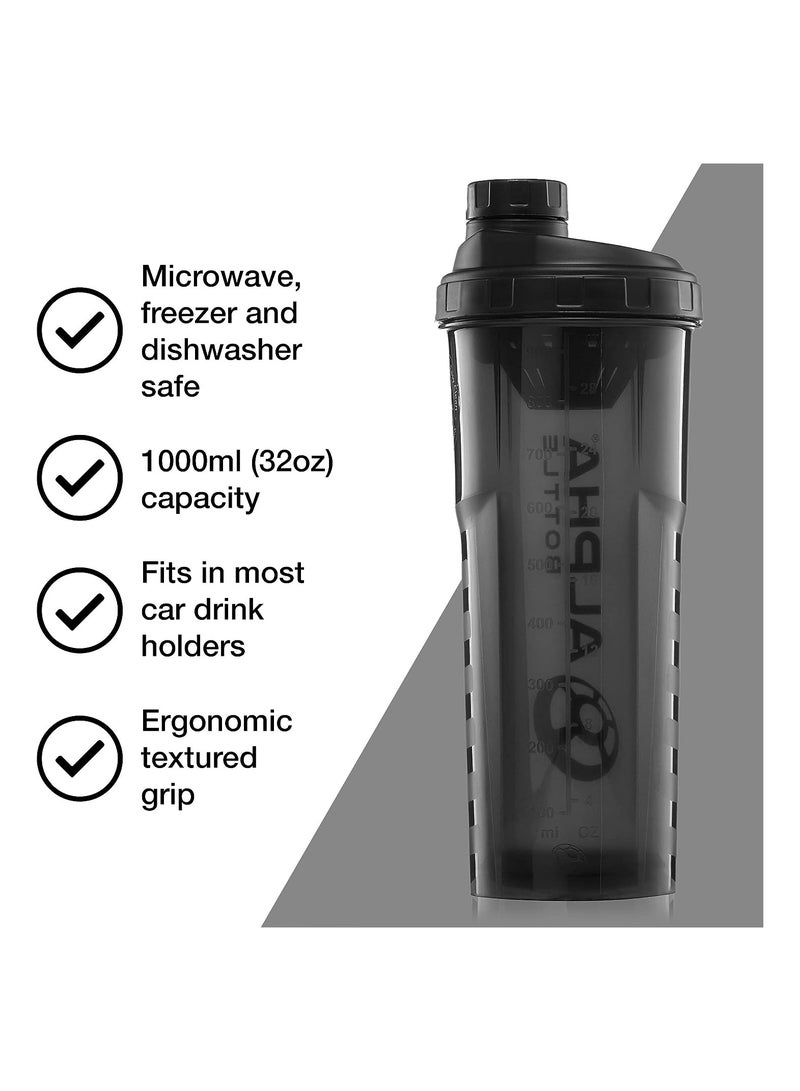 Alpha Water Bottle , Alpha Bottle V2 Protein - Gym Bottle 900 ml,smoke - Image 2