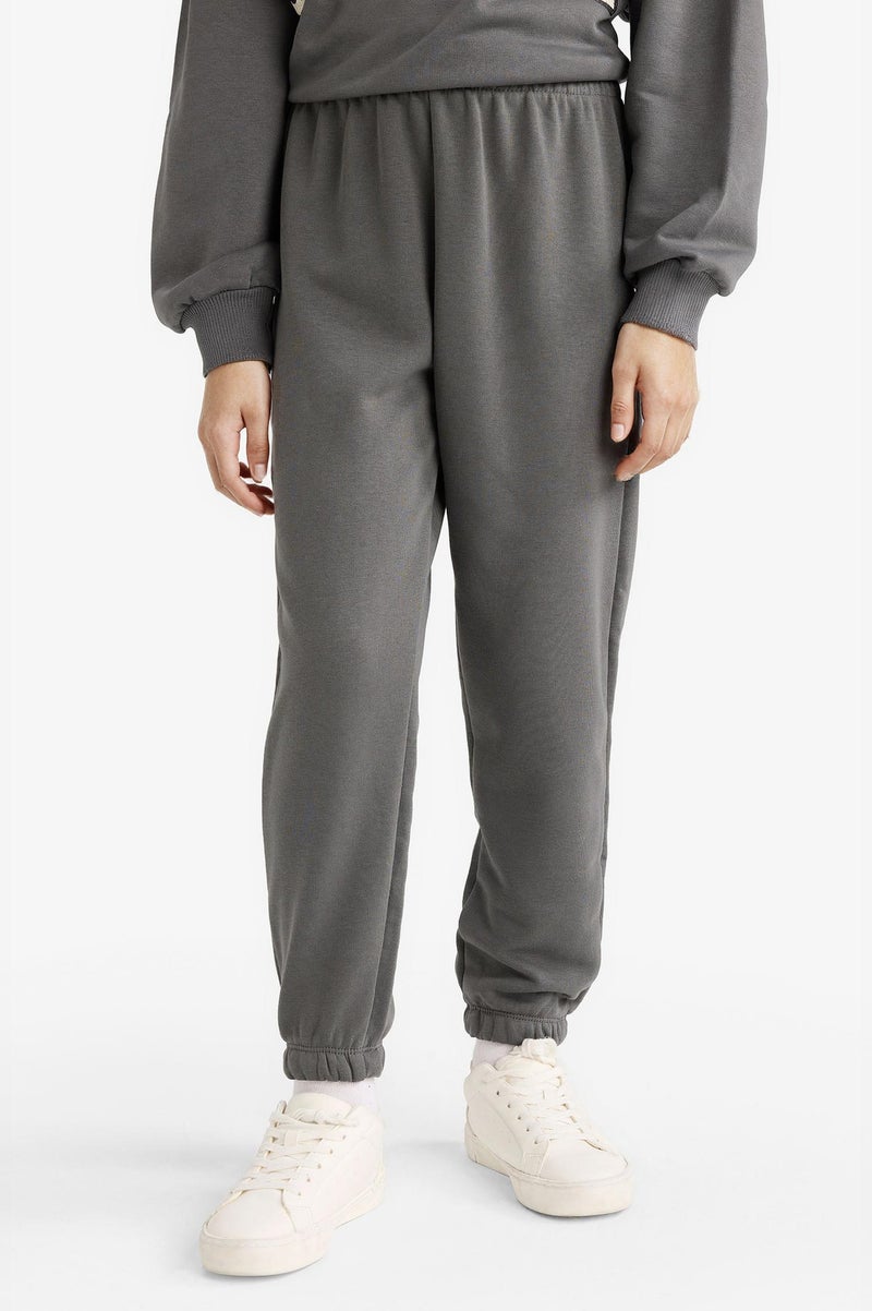 DeFacto Grey Girl Girl Printed Sweatshirt Sweatpants 2 Piece Set Casual - Image 5