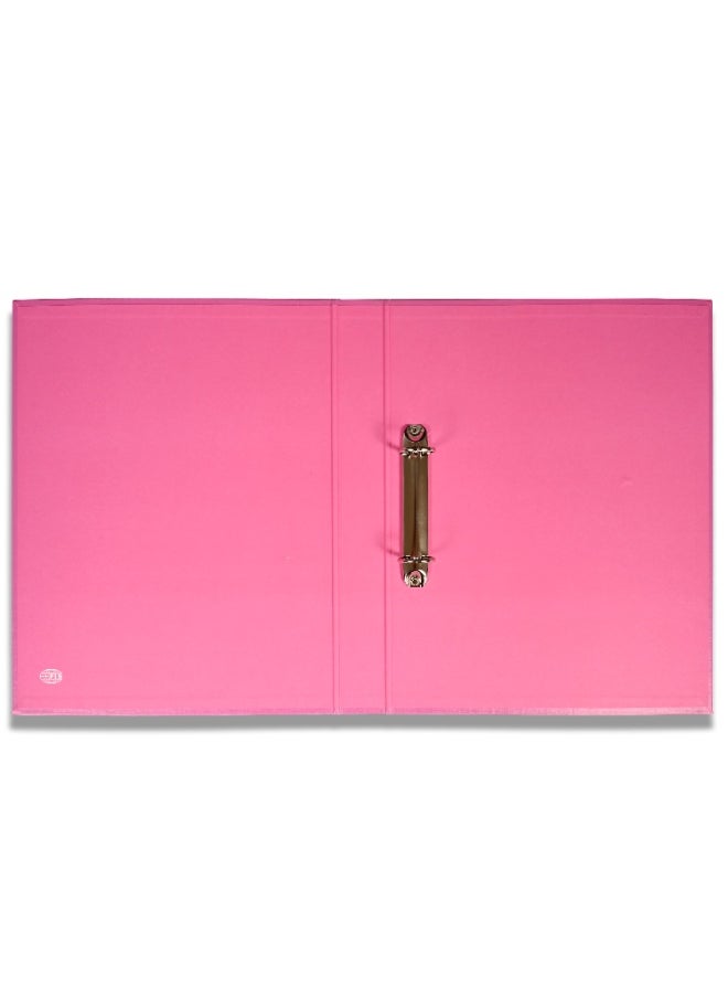 FIS PP Ring Binder, A4 Size(210x297), 2[O]Ring Type, 25mm Ring Size, 42mm Spine Size with PVC Pocket in Spine for Label Design, Packet of 10 Pieces Per Box, Pink Color-FSBDPPA4PI10  - Image 3