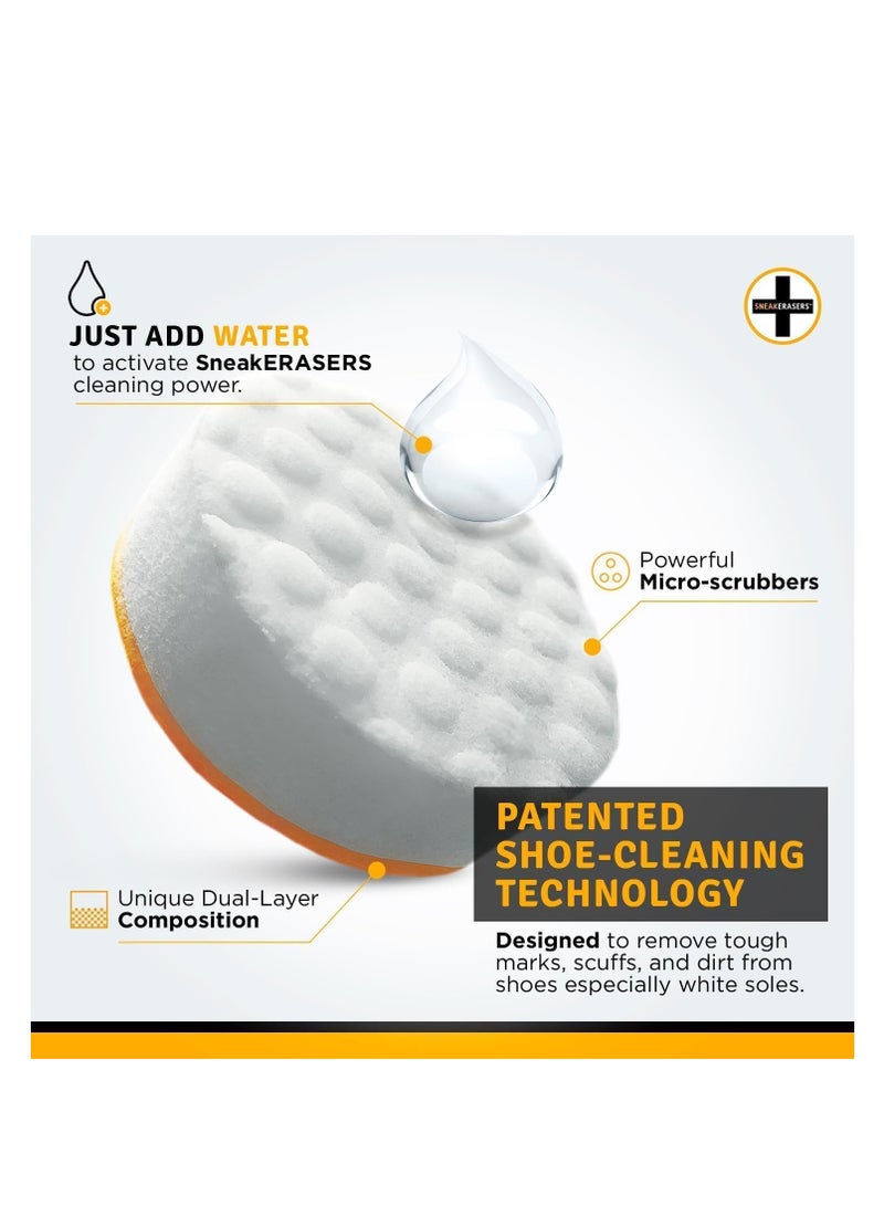 SneakERASERS Instant Sole and Sneaker Cleaner, Premium, Disposable, Dual-Sided Sponge for Cleaning & Whitening Shoe Soles (10 Pack) - Image 2