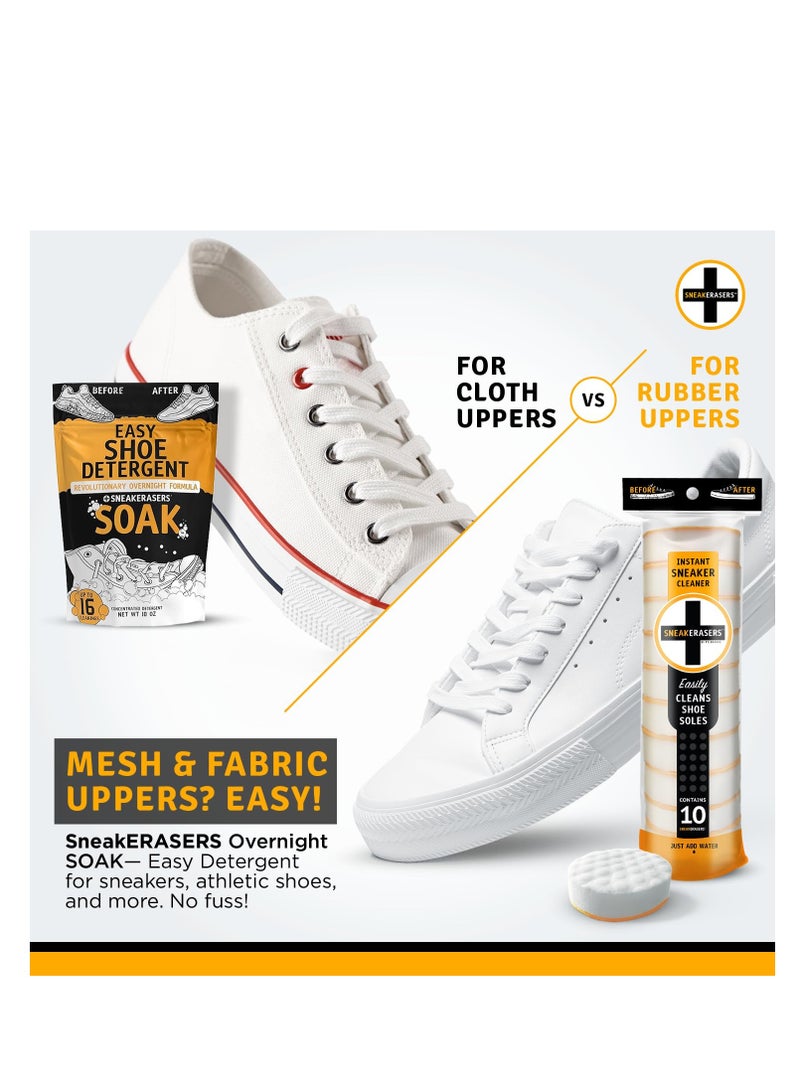SneakERASERS Instant Sole and Sneaker Cleaner, Premium, Disposable, Dual-Sided Sponge for Cleaning & Whitening Shoe Soles (10 Pack) - Image 5