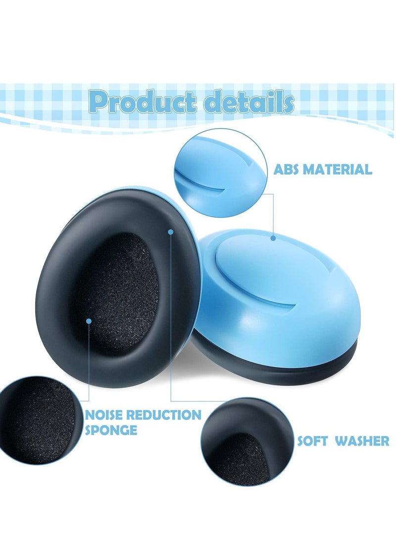 KASTWAVE Baby Earmuffs, 2-24 Months Adjustable Baby Ear Protection Earphones Noise Reduction Earmuffs with Cloth Bag Soundproofing for Newborns (blue)  - Image 2