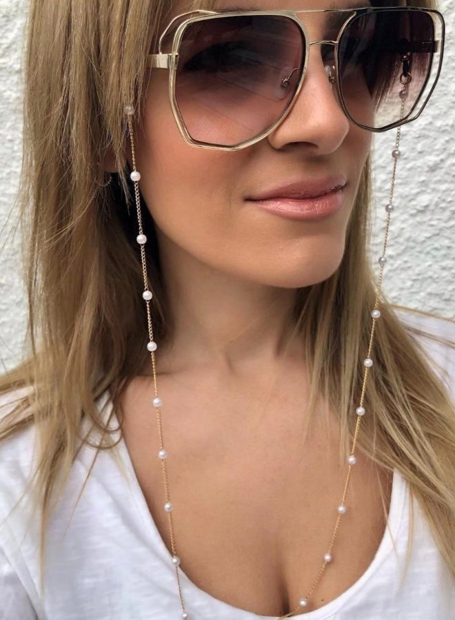 سلسلة نظارات مزينة باللآلئ، سلسلة نظارات شمسية عصرية، حبل نظارات قراءة، مثبت نظارات، قلادة نظارات قراءة - Image 2