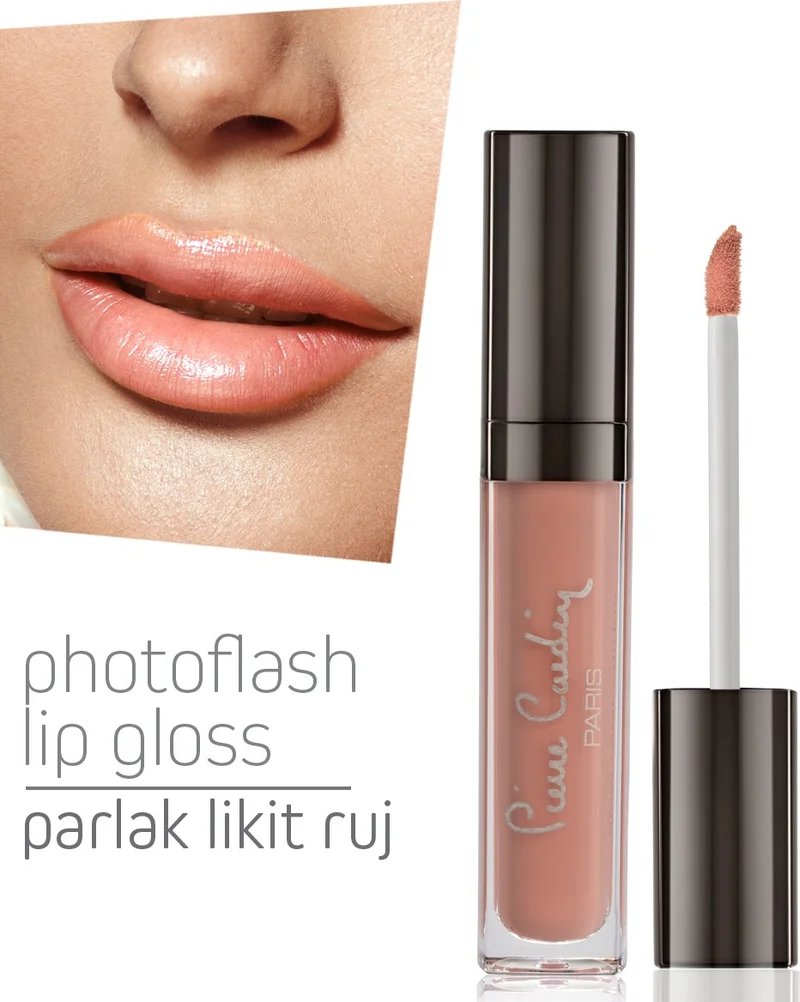 بيير كاردان Photoflash Lipgloss – Glossy Liquid Lipstick - Deep Nude