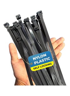 Duravel Duravel Nylon Zip Ties - Self Locking cable ties - Pack of 100 - Heavy Duty cable tie - High Weight Capacity-Nylon Cable Wire Ties for Indoor and Outdoor (BLACK, 10 CM LONG)  - Image 1