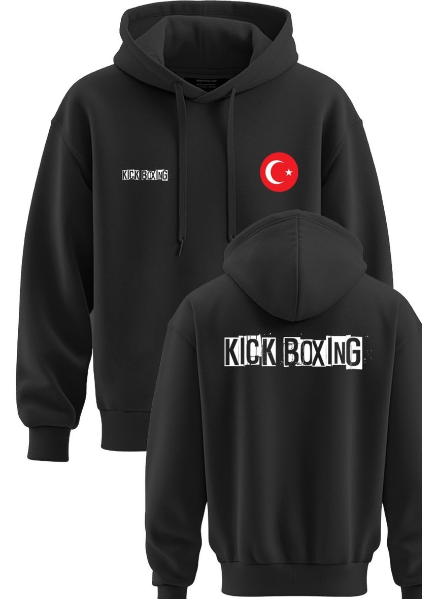 Top Glory Kick Boxing Printed 3 Rope Hooded Sweatshirt Kick Boxing Hoodie 