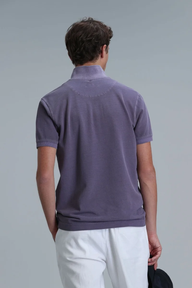 Lufian Men's Vernon Smart Polo T-Shirt 111040163 Purple