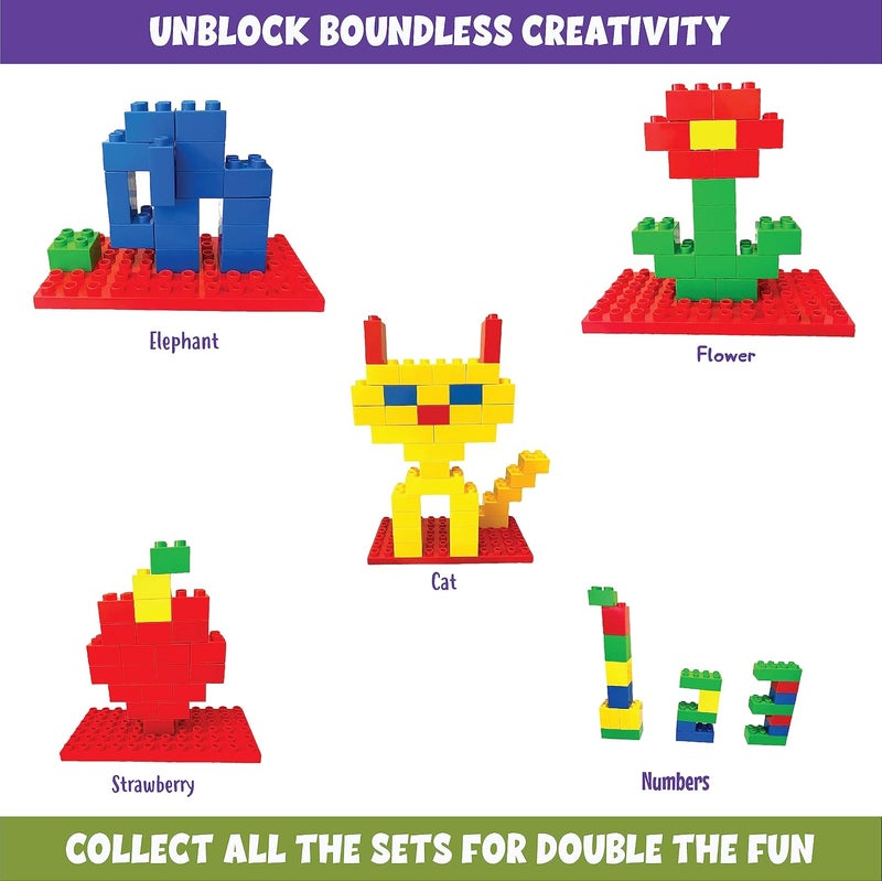 ToyMagic DIY Creative Explosion Construction Blocks 50Pcs|Constructive&Creative Activity Kit|Fun Educational Learning Toy|Skill Development Toy|Best Birthday Return Gift for Kids|Made in India,Multi - Image 2