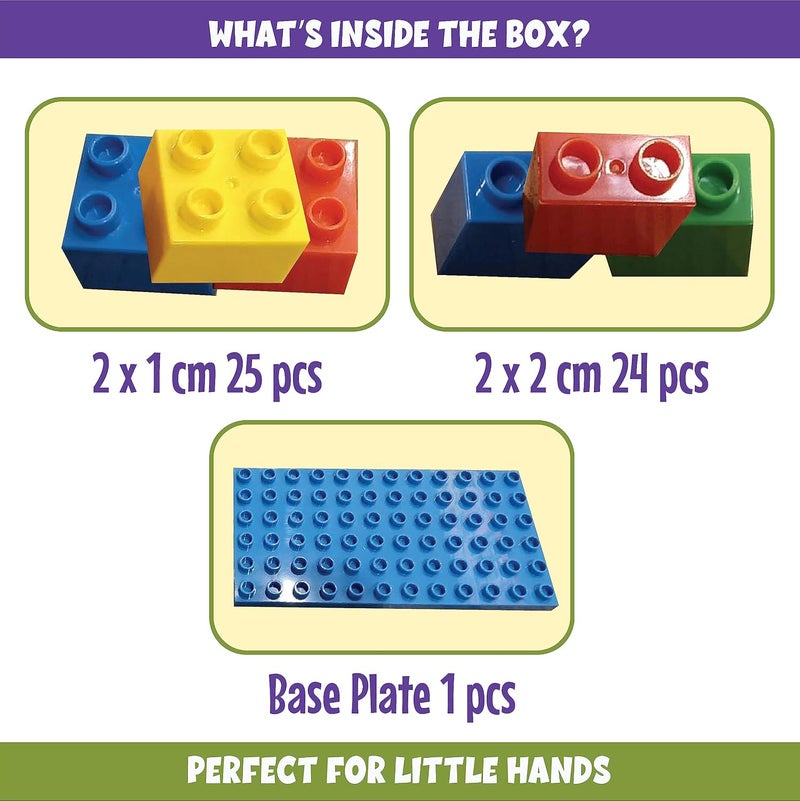 ToyMagic DIY Creative Explosion Construction Blocks 50Pcs|Constructive&Creative Activity Kit|Fun Educational Learning Toy|Skill Development Toy|Best Birthday Return Gift for Kids|Made in India,Multi - Image 5