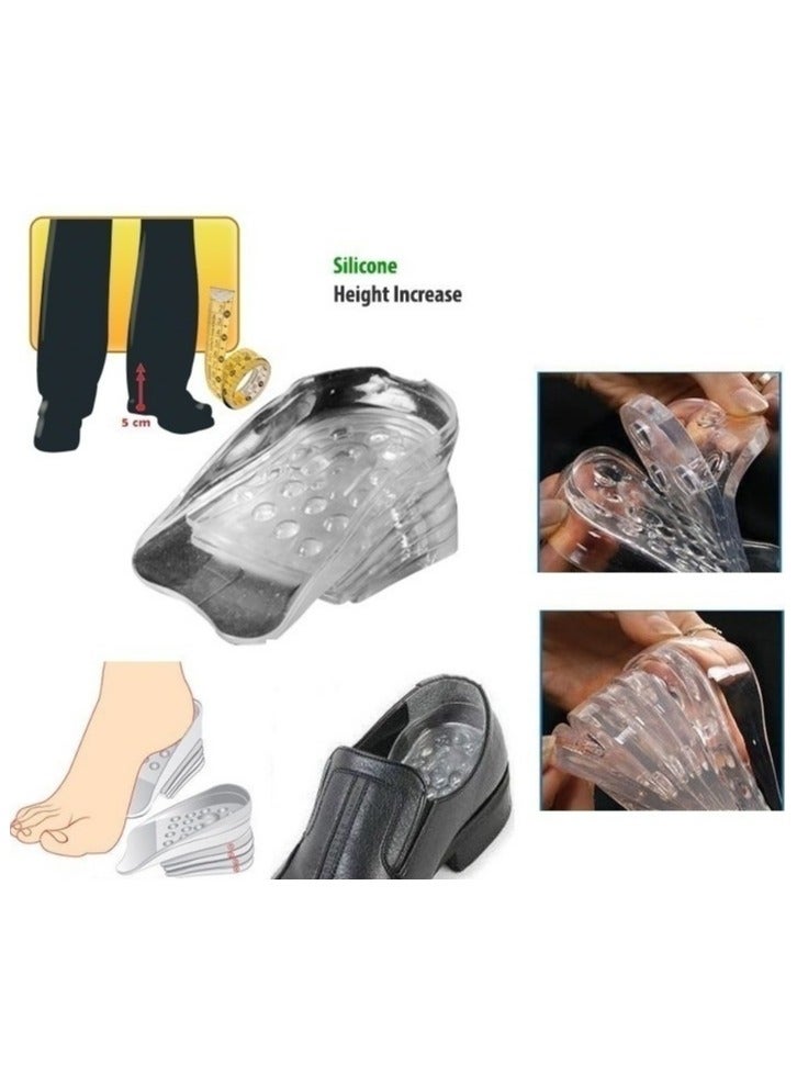 Alexvyan Height Increase Insoles, Adjustable 5-Layer Gel Height Increase Heel Insoles, Silicone Heel Cushion Inserts for Men and Women - Image 2