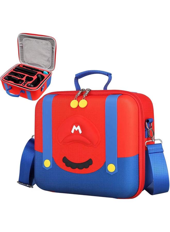 Switch Storage Large Bag Mario Bag OLED Complete Accessory Bag Portable Crossbody Bag-Product Color:Mario Silicone M Full Storage  - Image 1