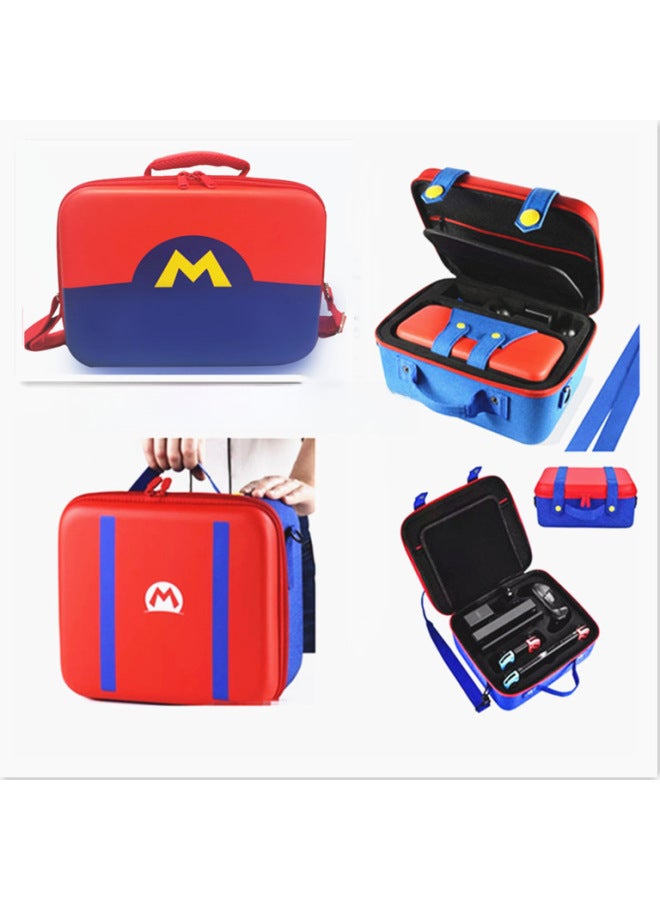 Switch Storage Large Bag Mario Bag OLED Complete Accessory Bag Portable Crossbody Bag-Product Color:Mario Silicone M Full Storage  - Image 2