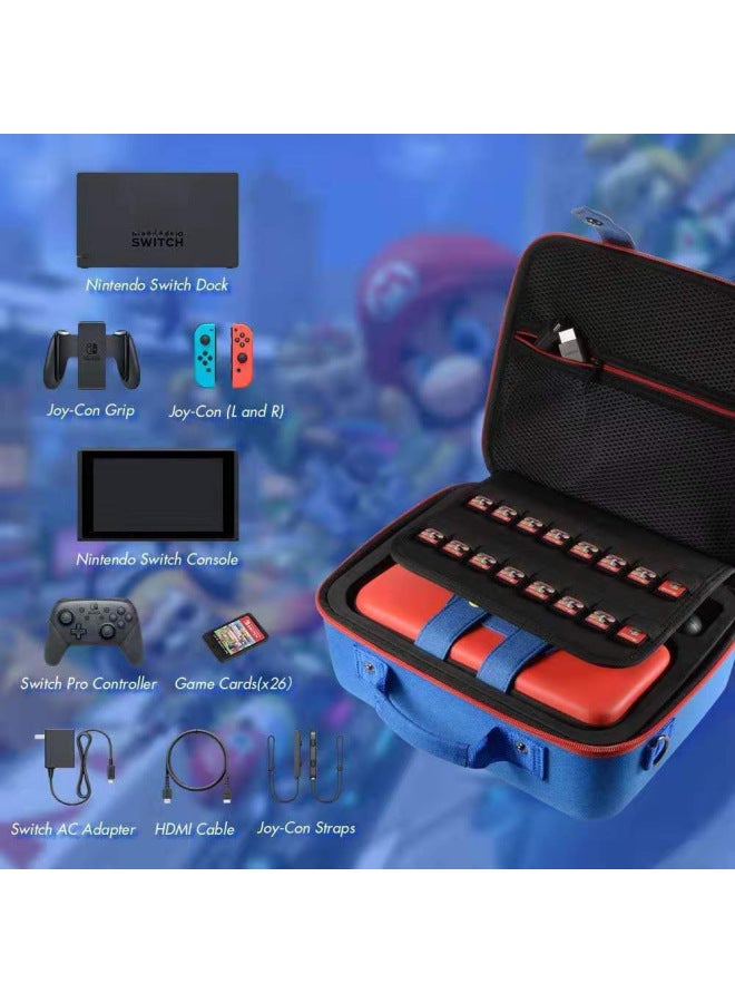 Switch Storage Large Bag Mario Bag OLED Complete Accessory Bag Portable Crossbody Bag-Product Color:Mario Silicone M Full Storage  - Image 3