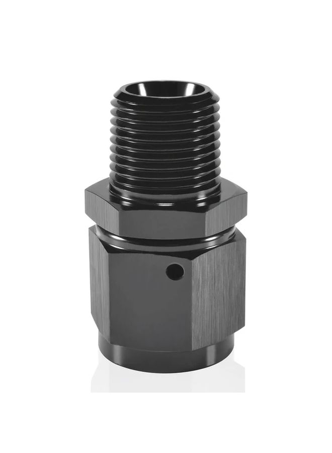 6AN إلى 1-4 NPT أسود مؤكسد ألومنيوم مستقيم وصلة خرطوم وقود - Image 1