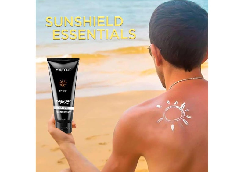 MAN CODE Mancode Sunscreen SPF 50 PA Lotion UV A UV B  Blue Light Protection For All Types of Skin  NonGreasy QuickAbsorbing Sunscreen for Men and Women 100ml  - Image 3