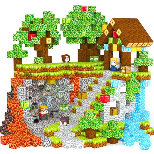 ORZbb Magnetic Blocks Magnetic Tiles Building Blocks Magnet Cubes Toddler Kids Toys Sensory STEM Toys for 35 46 57 68 Year Old Boys Girls Easter Birthday Gifts Travel Outdoor Kids Games 08IN2CM - Image 1