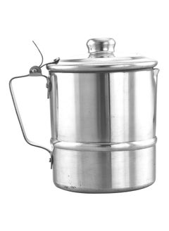 AL SANIDI Boiling Proof Fountain, Indian coffee Dallah, Silver, Size 12 Cm  - Image 1