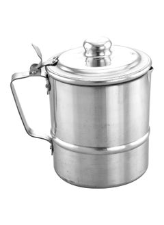 AL SANIDI Boiling Proof Fountain, Indian coffee Dallah, Silver, Size 12 Cm  - Image 4