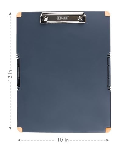 Dexas Duo Clipcase, Double Sided Clipboard Design, Portable Clipboards 13”x10” Gray/Orange, Combine Style and Functionality Office Supplies for Nursing, School, Work, Trades, Home Office - Image 3