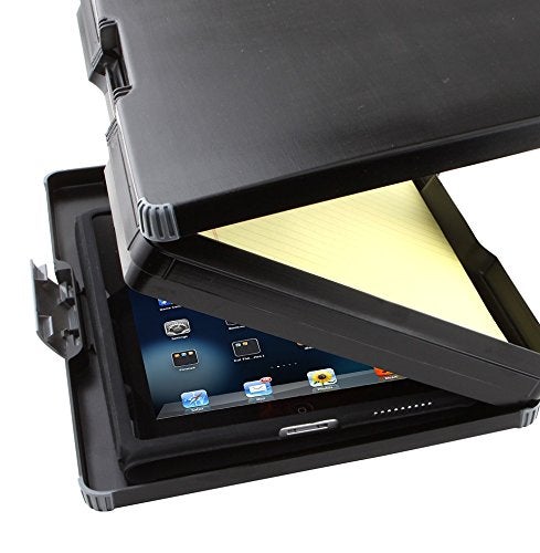 Dexas Duo Clipcase, Double Sided Clipboard Design, Portable Clipboards 13”x10” Gray/Orange, Combine Style and Functionality Office Supplies for Nursing, School, Work, Trades, Home Office - Image 2