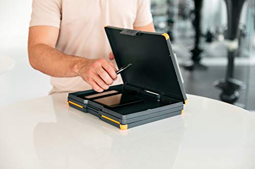 Dexas Duo Clipcase, Double Sided Clipboard Design, Portable Clipboards 13”x10” Gray/Orange, Combine Style and Functionality Office Supplies for Nursing, School, Work, Trades, Home Office - Image 5