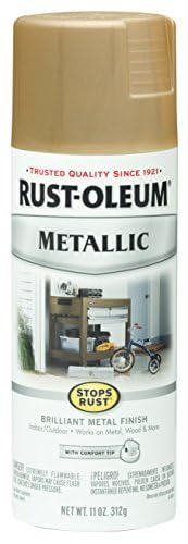 Rust-Oleum 286524 Stops Rust Metallic Spray Paint, Warm Gold,11 Ounce (Pack of 1) - Image 4