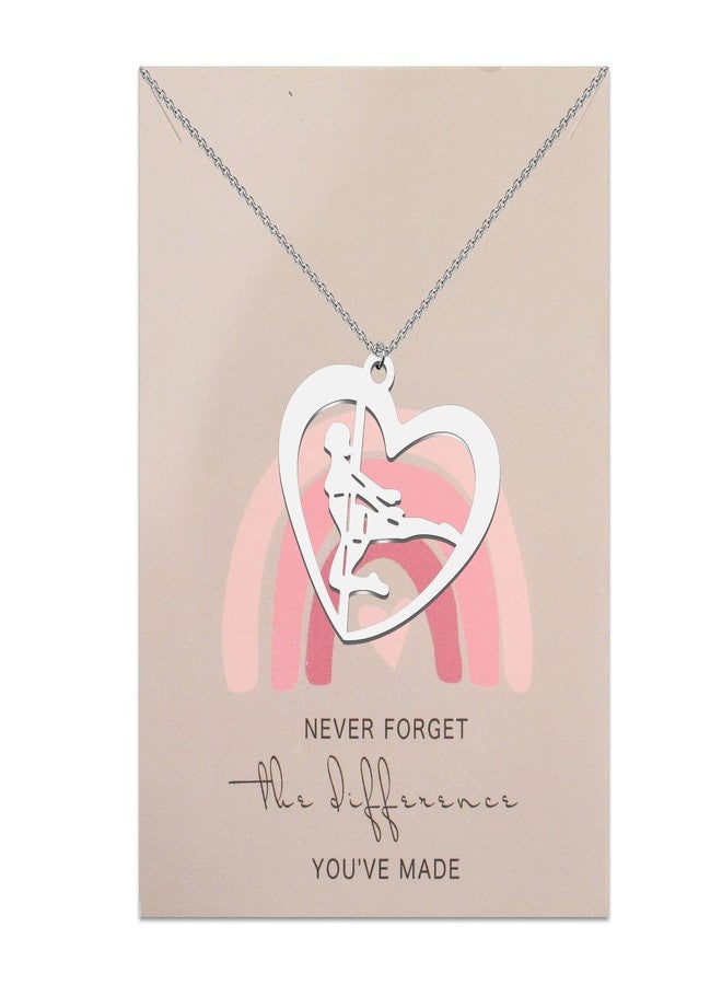 ميوسبارك قلادة ساحرة على شكل فتاة راقصة على العمود من MYOSPARK، هدية لمحبي الرقص على العمود، مجوهرات فنية للرقص على العمود، هدية شكر لمدرب الرقص على العمود (راقصة على العمود في هولندا) - Image 1