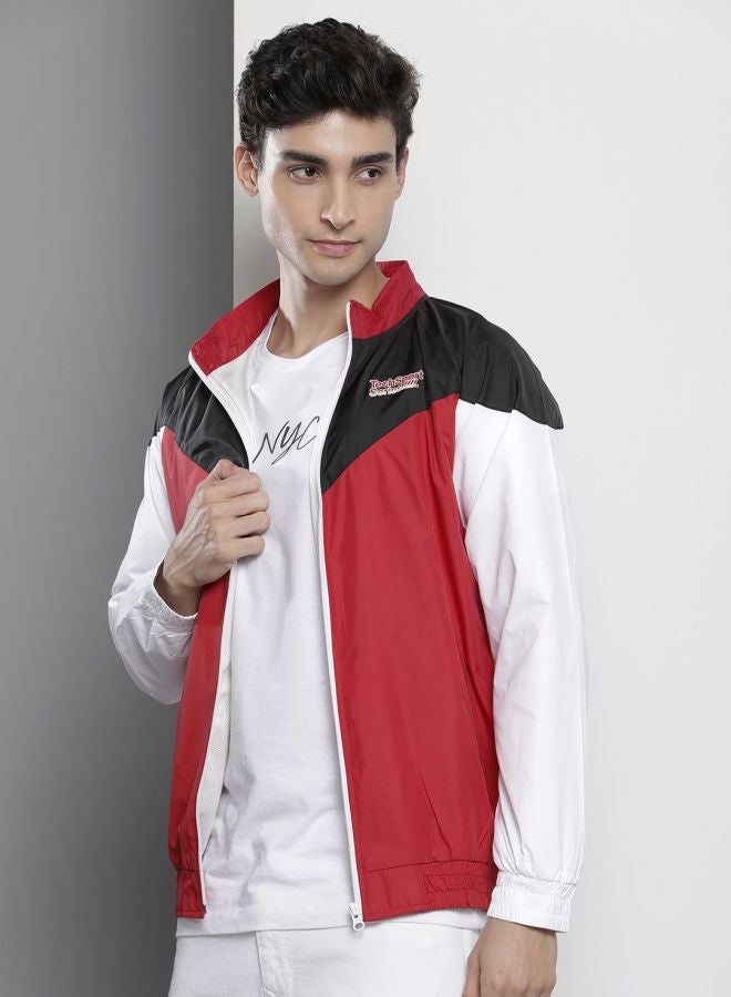 The Indian Garage Co Men Regular Fit Printed Round Neck Long Sleeves Windcheater - Image 3