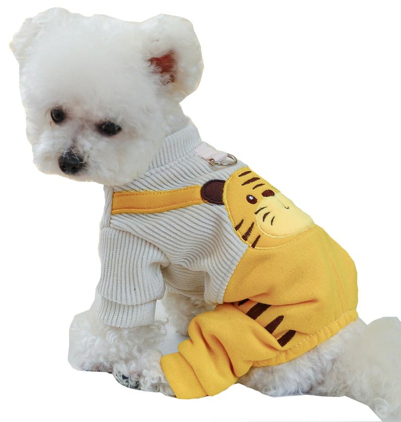 PETANGEL Small Dog Formal Suits Pet Clothes Dog Shirts Stylish Dogs Jumpsuit (XL# (Adjustable Chest: 50cm - 55cm), Yellow) - Image 2