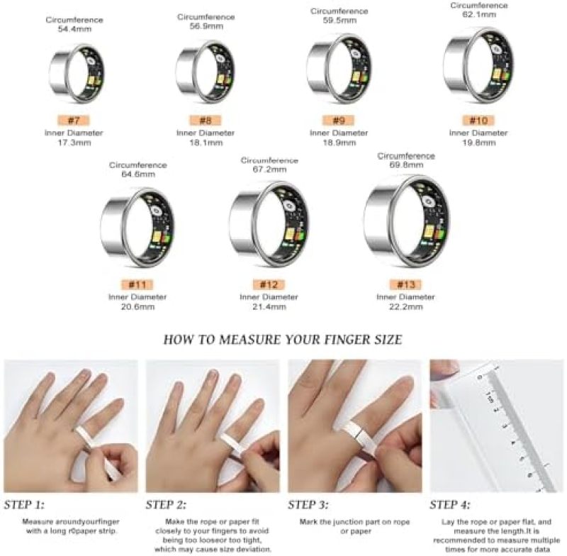 Silver 10 #20.6mm Magnetic Cable Charging R11 Smart Ring Ring - Image 2