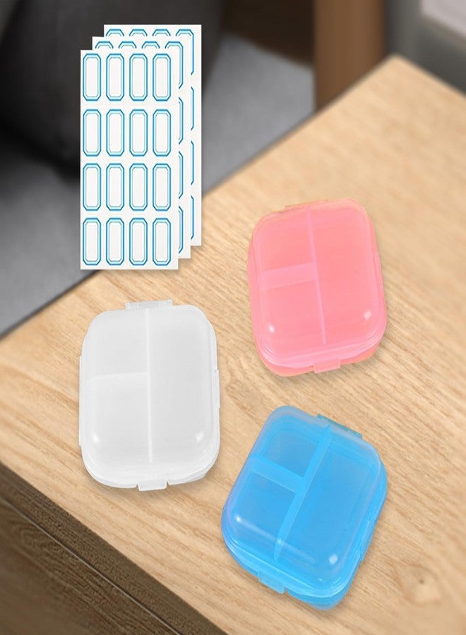 INVODA Travel Pill Organizer 6 Compartments Portable Pill Case with Double Lock Food-Grade PP Pill Box Compact for Purse Pocket - Image 4