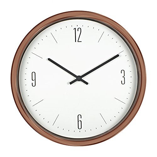 Poolmaster 52542 16-Inch Indoor or Outdoor Contemporary Clock, Bronze - Image 1