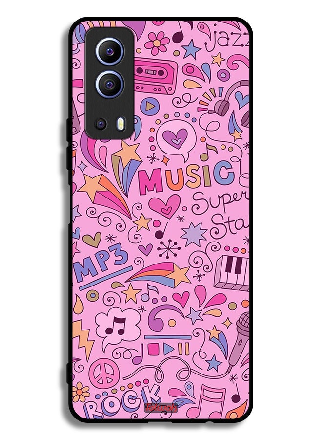 Tolwak Vivo Y72 5G Protective Case Cover Music Tags - Image 2